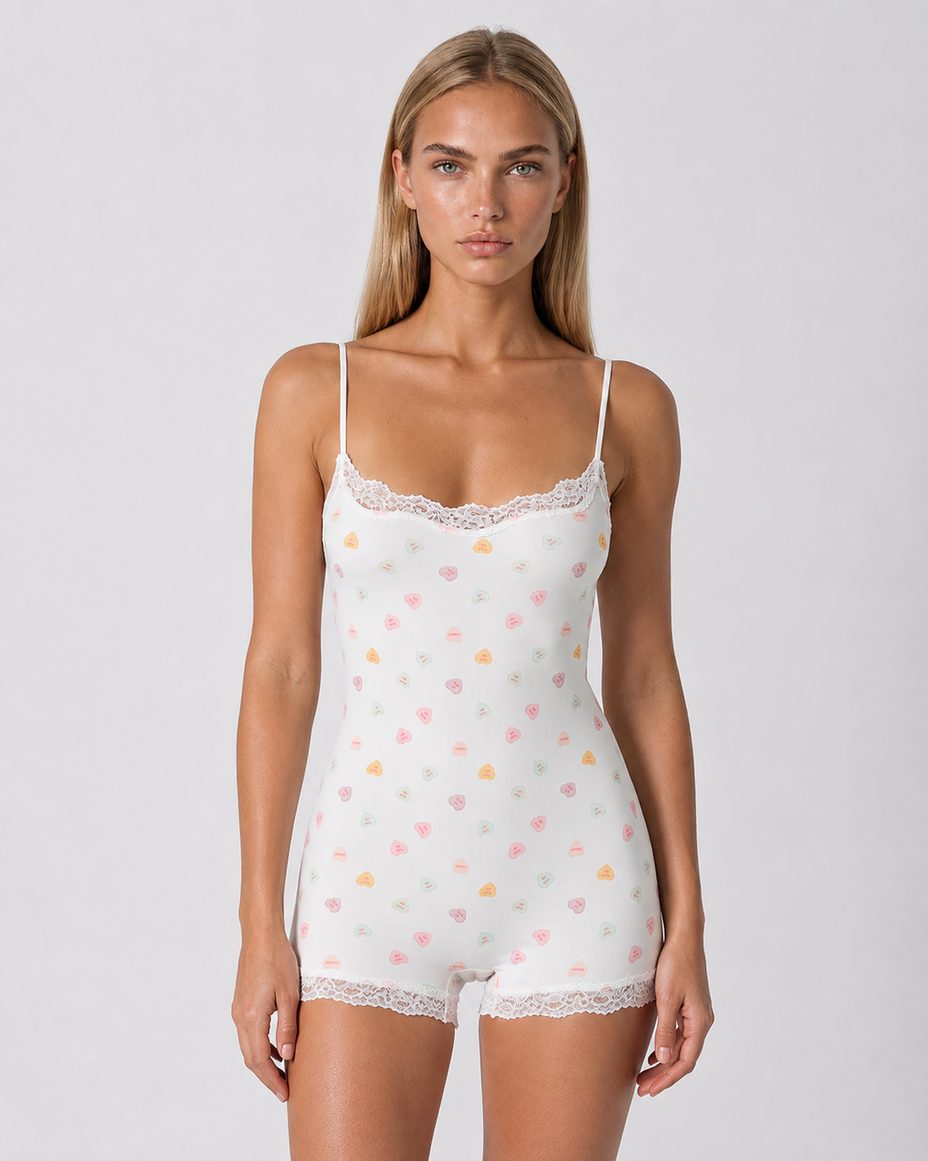 Sweetheart Lace Romper