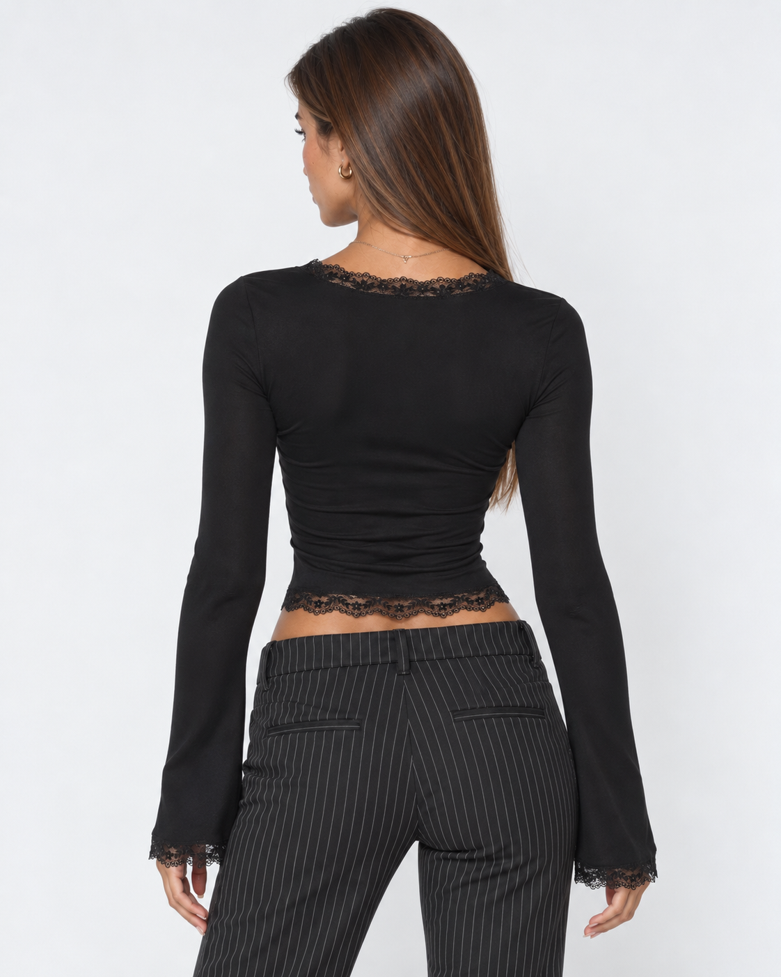 ARIA | Lace Trim Top