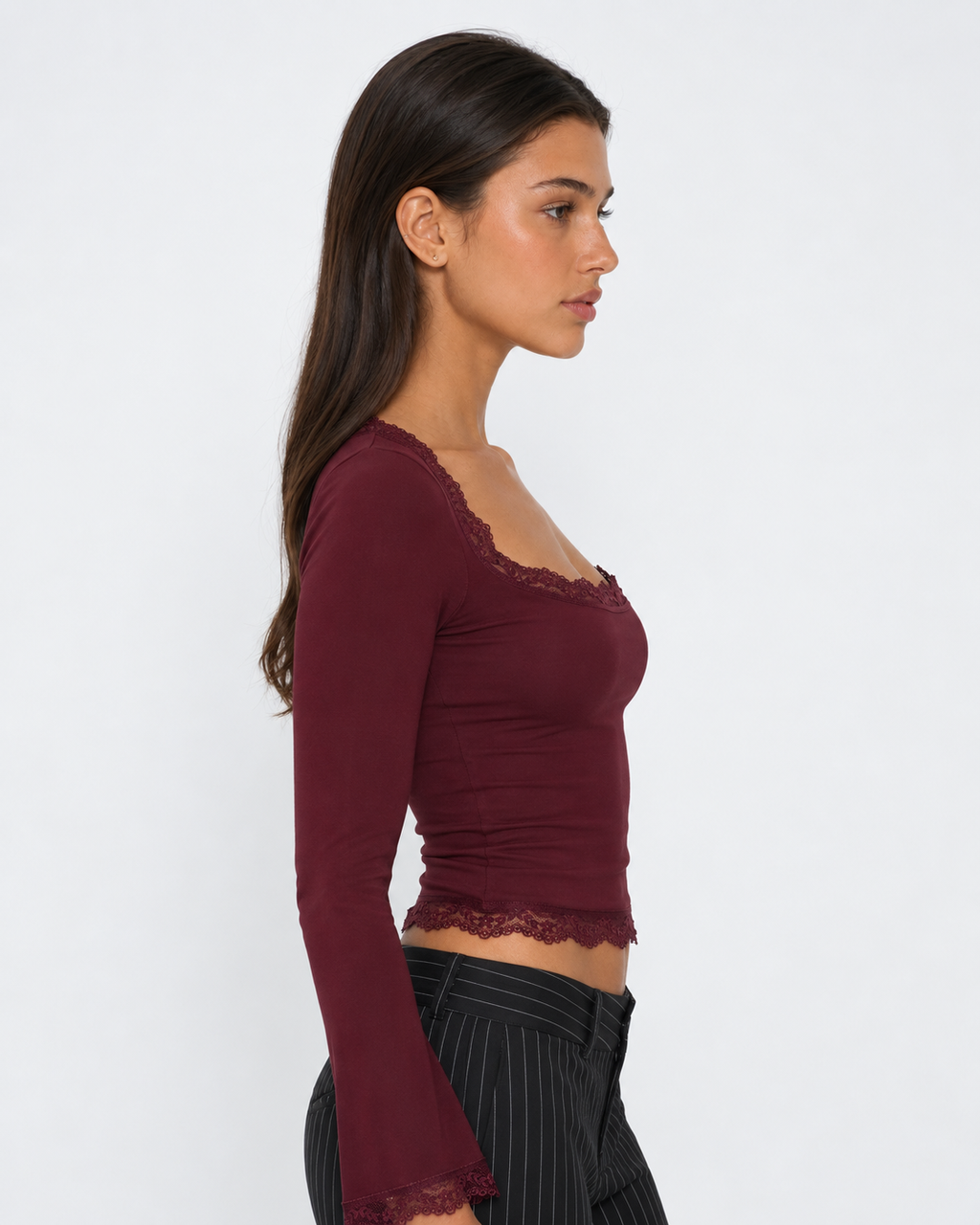 ARIA | Lace Trim Top