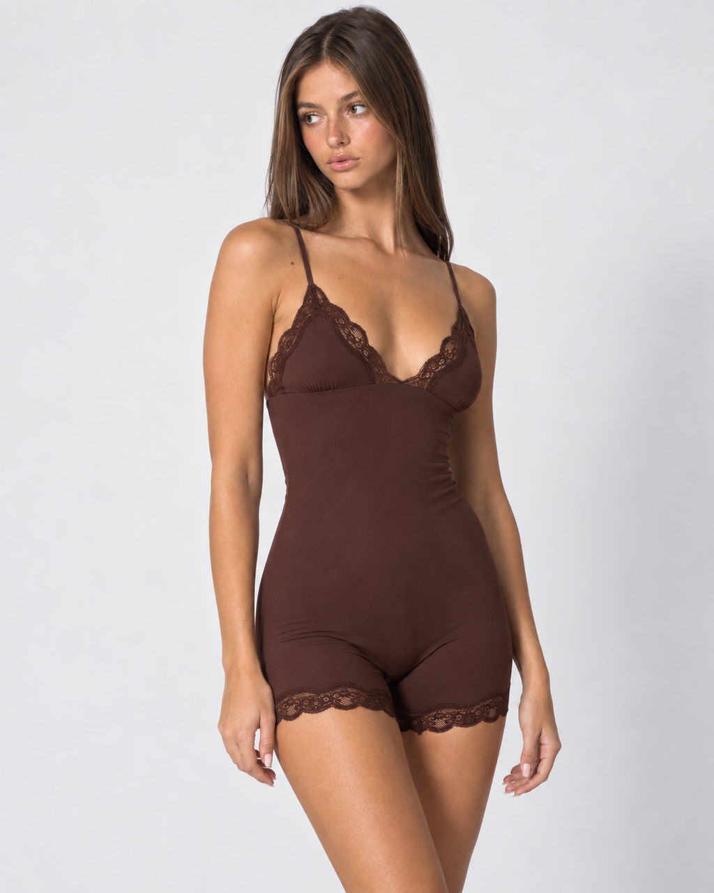 Soft Focus Lace Romper