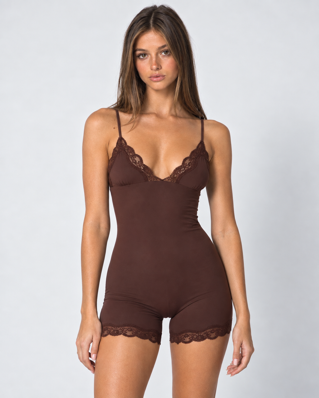Soft Focus Lace Romper