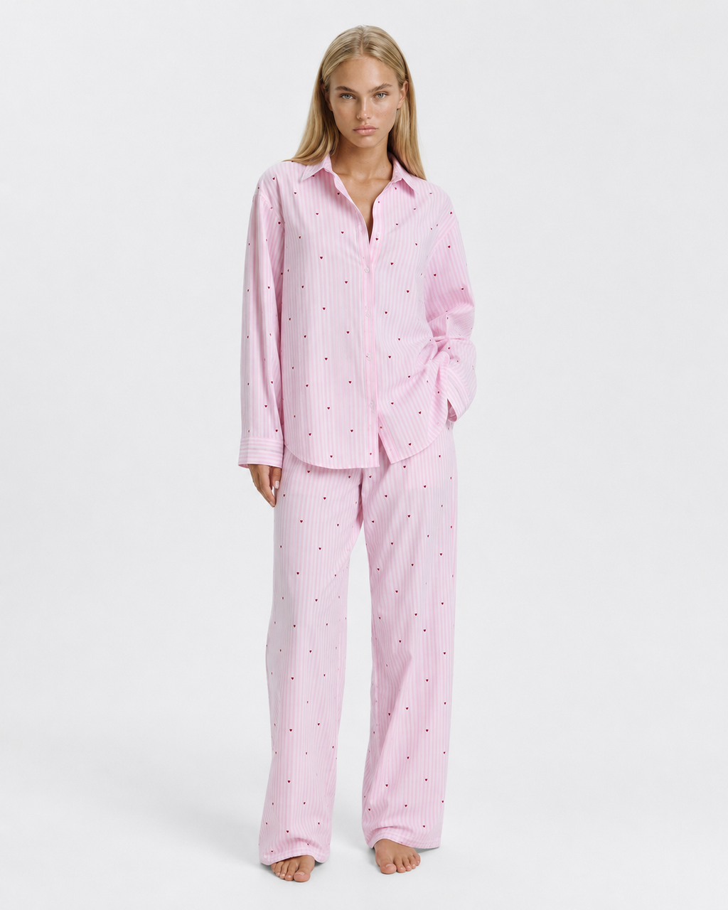 Sweetheart Stripe PJ Set