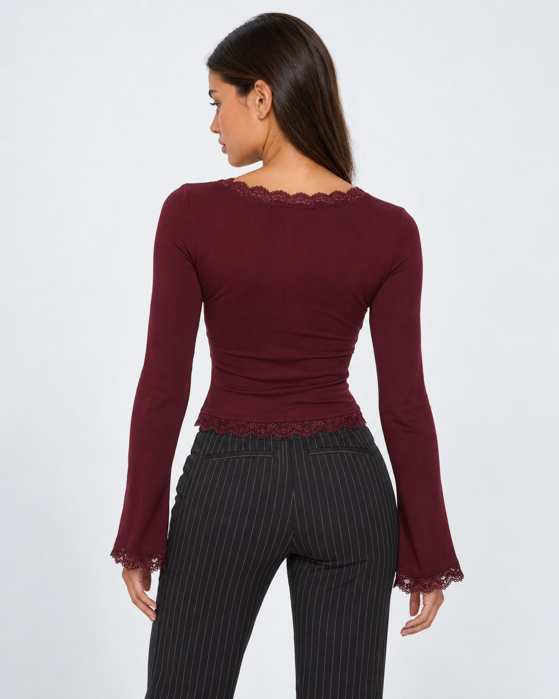 ARIA | Lace Trim Top