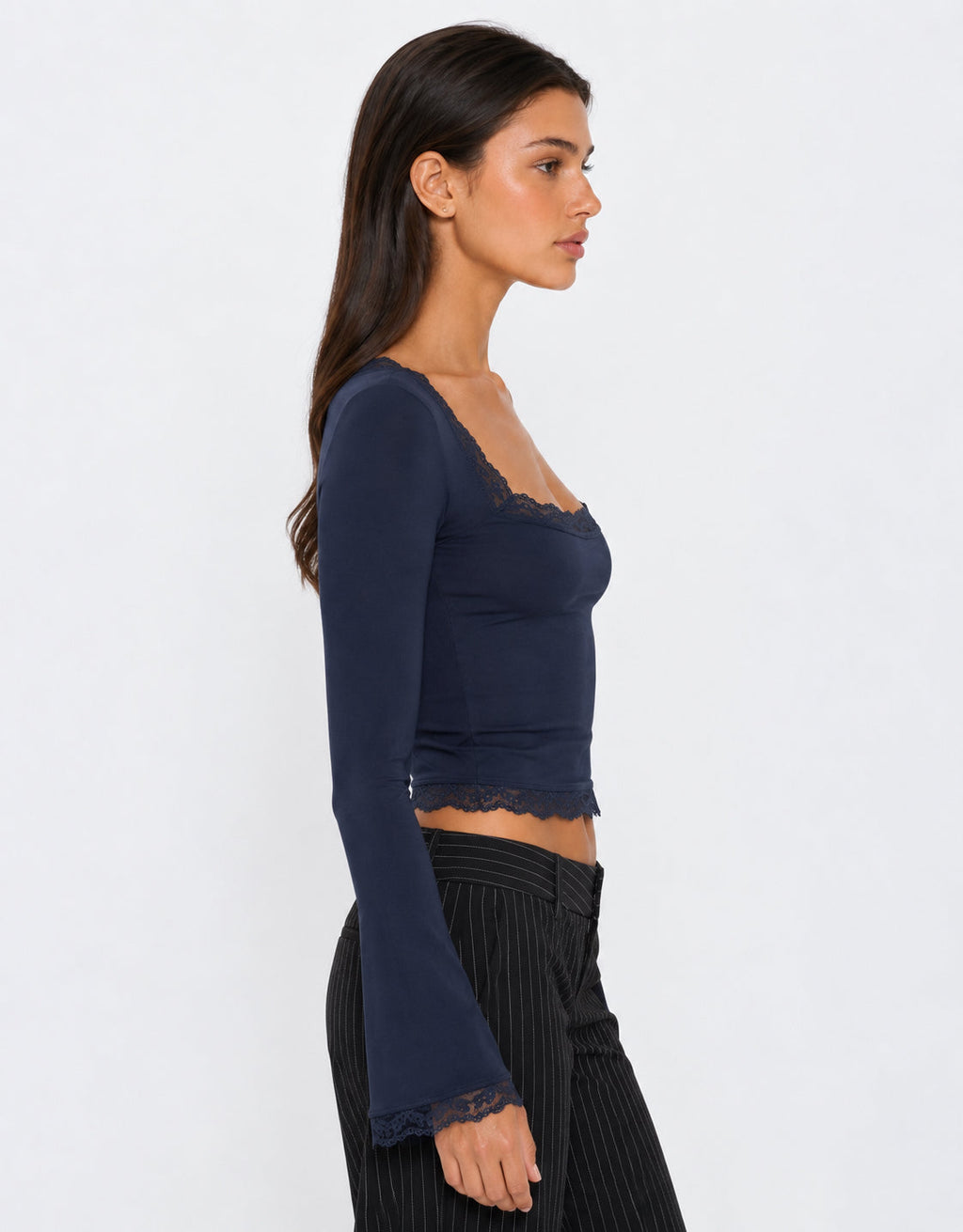 ARIA | Lace Trim Top